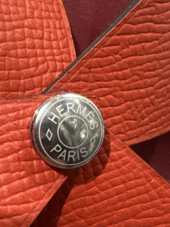 Hermes | Accents | Hermes Pinwheel Palladium 222 In Orange  Hermes Pinwheel Palladium 2022 in Orange Rouge
